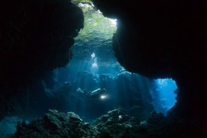 Amazing cave diving site in france