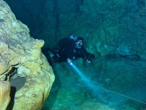 Cave diving