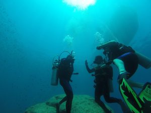 The depth of scuba diving
