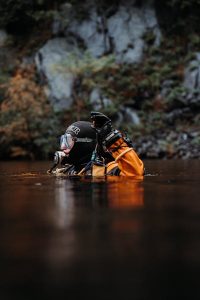 A scuba diver
